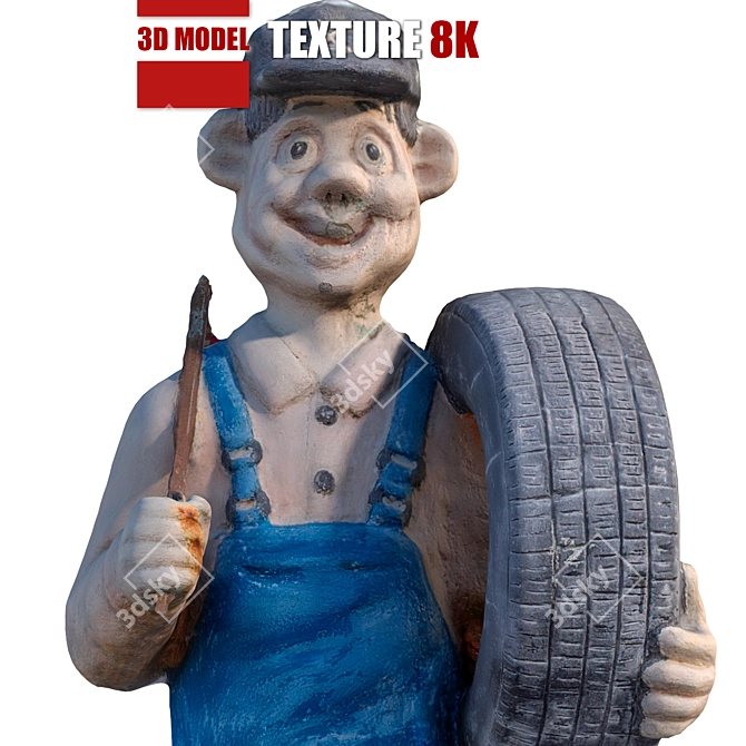 Tireman 198: High-Quality Detailed Tire Model 3D model image 4