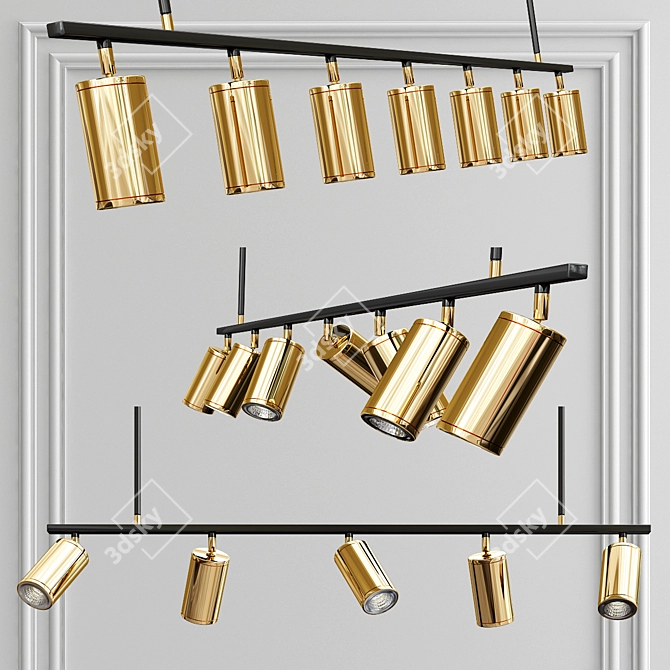 Modern Linear Pendant Lights 3D model image 2