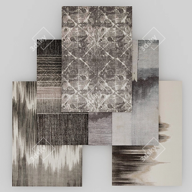 Calvin Klein Gradient Rug Set 3D model image 1