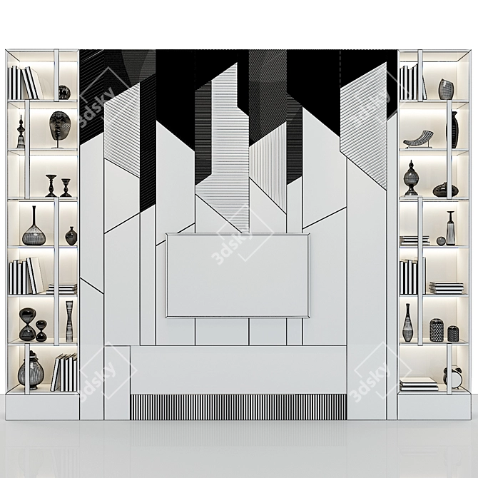Studio 54 TV Wall: Stylish & Functional 3D model image 3