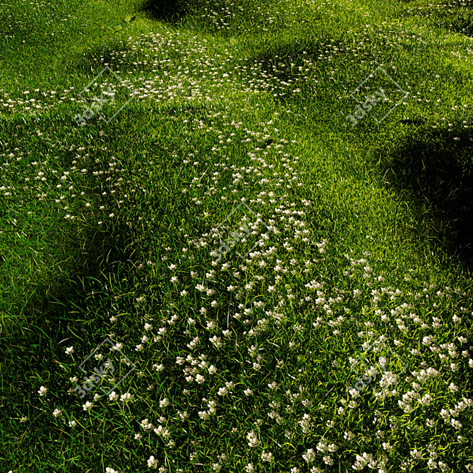 Bryozo Lawn: Corona Scatter-Enabled 20x20m Meadow 3D model image 6