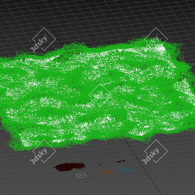 Bryozo Lawn: Corona Scatter-Enabled 20x20m Meadow 3D model image 8