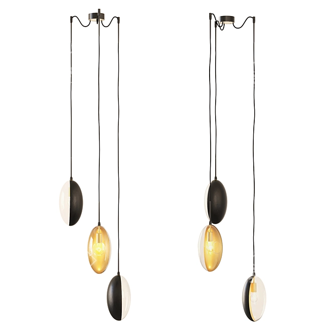 Elegance in Suspension: Oona 03 Pendant 3D model image 1