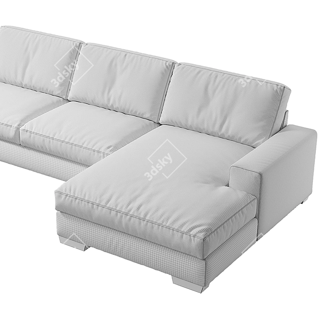 Modern and Spacious Tobi Corner Sofa 3D model image 4