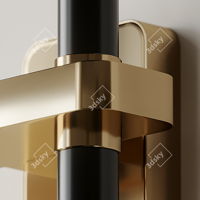 Sleek Double Farol Wall Light 3D model image 3