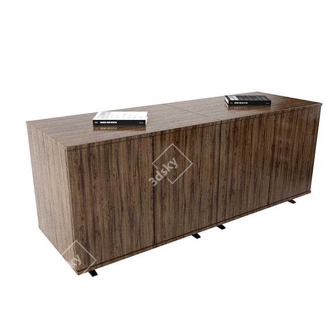 Elegant Manager Work Desk 3D model image 3