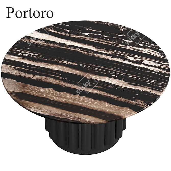 Elegant Eden Rock Dining Table 3D model image 3