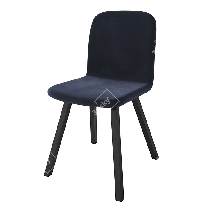 Palm Green Upholstered Dining Chair 3D model image 3