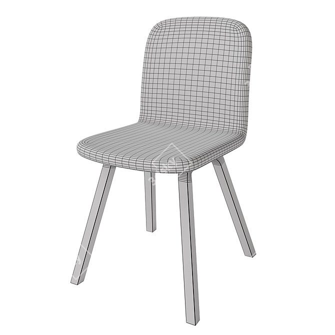 Palm Green Upholstered Dining Chair 3D model image 5