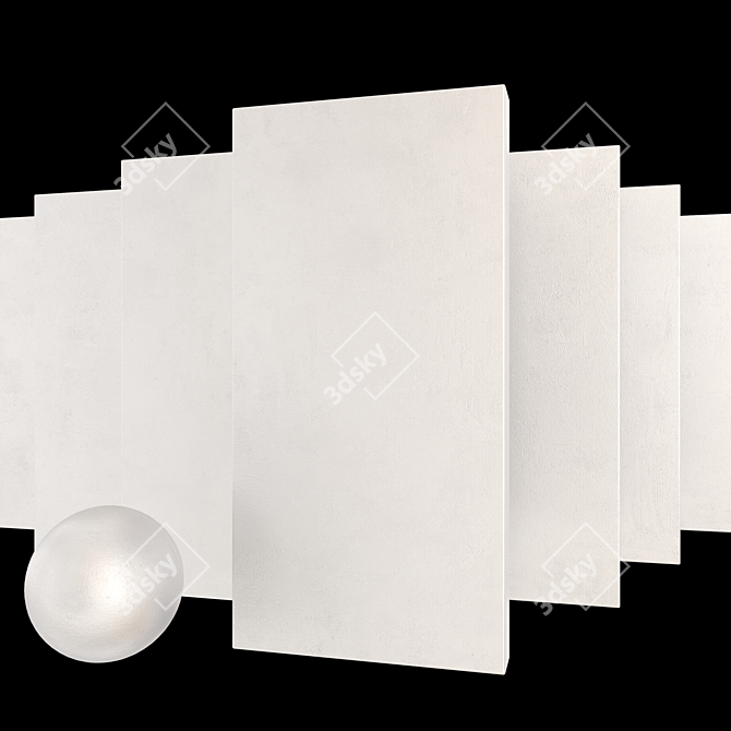 Ares White Concrete Set - Versatile 3D Textures & Materials 3D model image 1