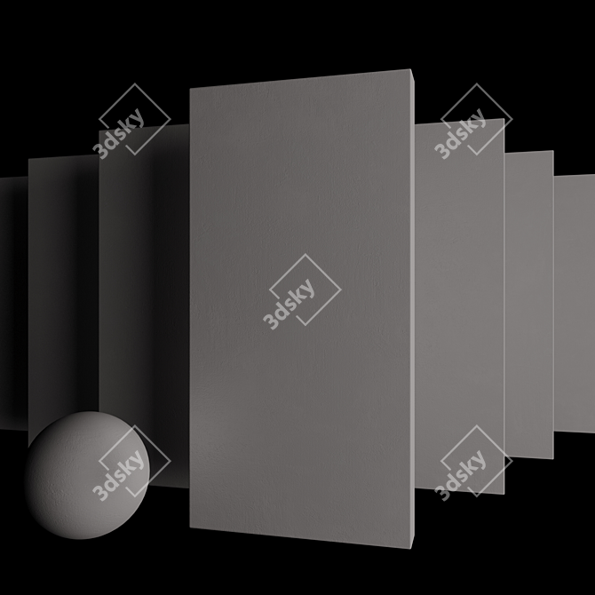 Ares White Concrete Set - Versatile 3D Textures & Materials 3D model image 3