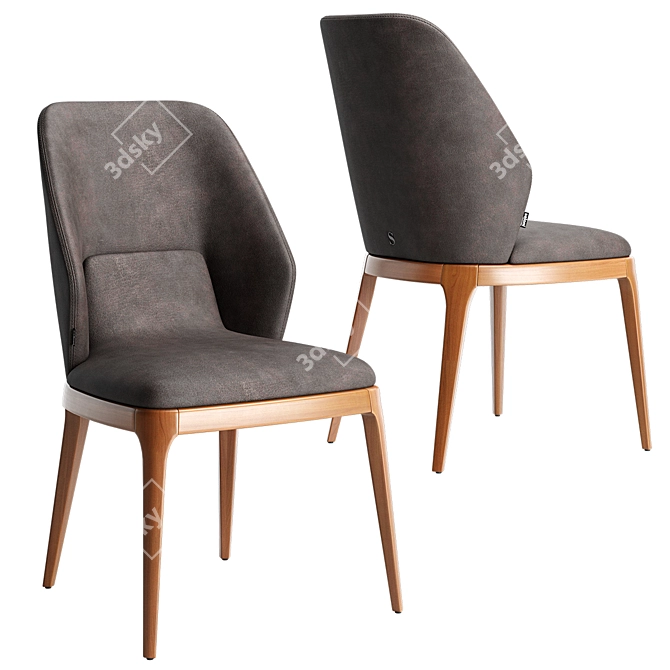 Emporio Chair: Stylish and Comfortable 3D model image 2