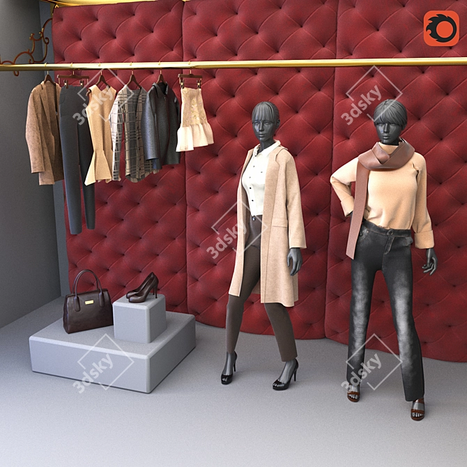 Elegant Woman's Dress: High-Quality 3D Model 3D model image 1