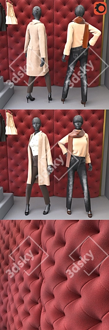 Elegant Woman's Dress: High-Quality 3D Model 3D model image 4