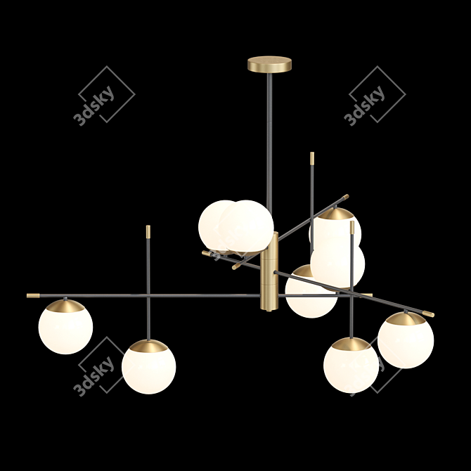GERDY CH 9: Futuristic Sphere Chandelier 3D model image 4