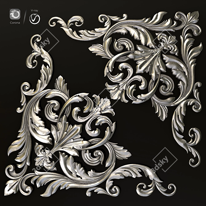 Elegant Holiday Ornament 3D model image 1