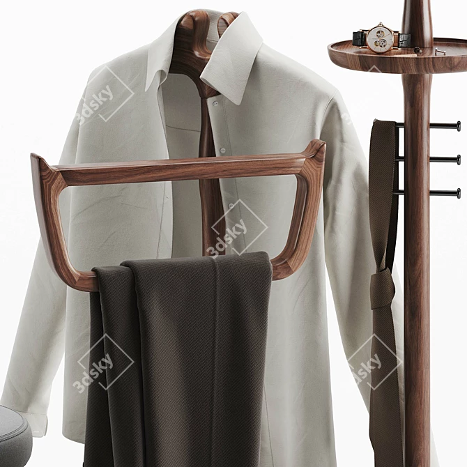 Elegant Sam Valet Stand 3D model image 3