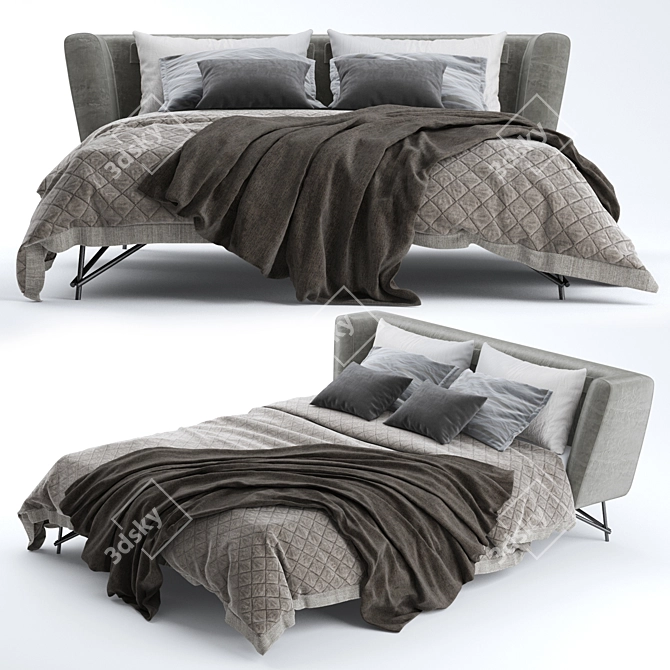 Elevate Your Sleep: Lennox Bed 3D model image 3