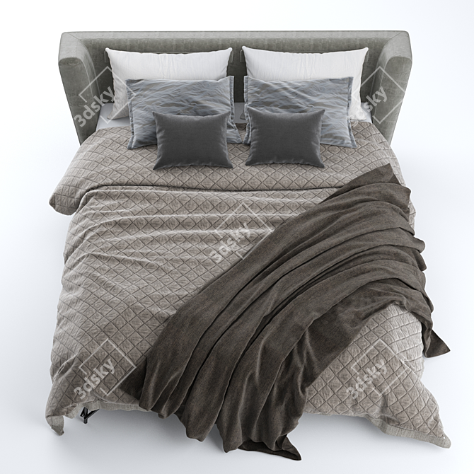 Elevate Your Sleep: Lennox Bed 3D model image 4