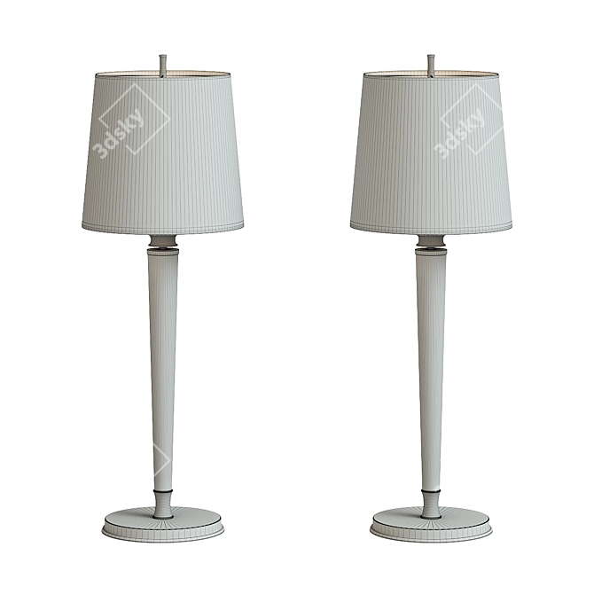 Classic Lyra Desk Lamp 3D model image 2