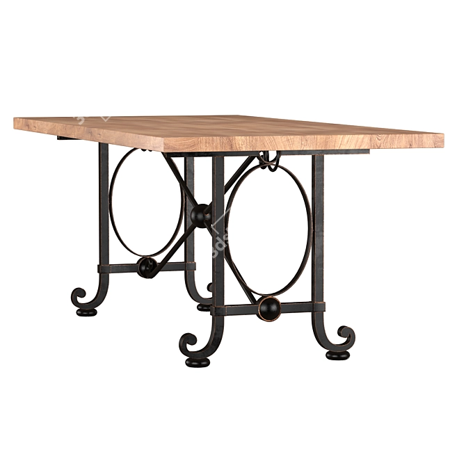 Elegant Poillerat Dining Table 3D model image 2