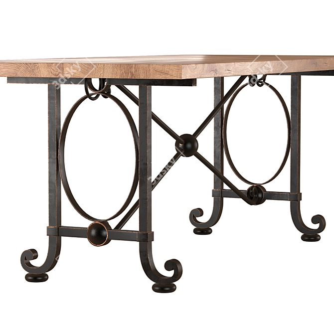 Elegant Poillerat Dining Table 3D model image 3