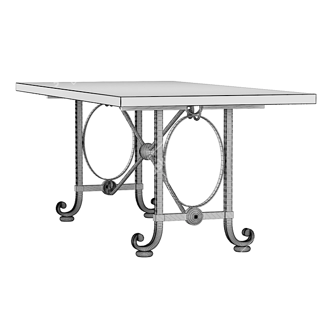 Elegant Poillerat Dining Table 3D model image 5