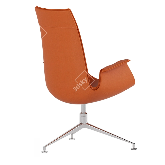 Elegant High Back Delaunay Armchair 3D model image 3