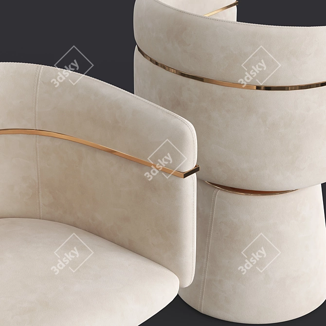 Elegant Cortes Chair by Clan Milano 3D model image 2