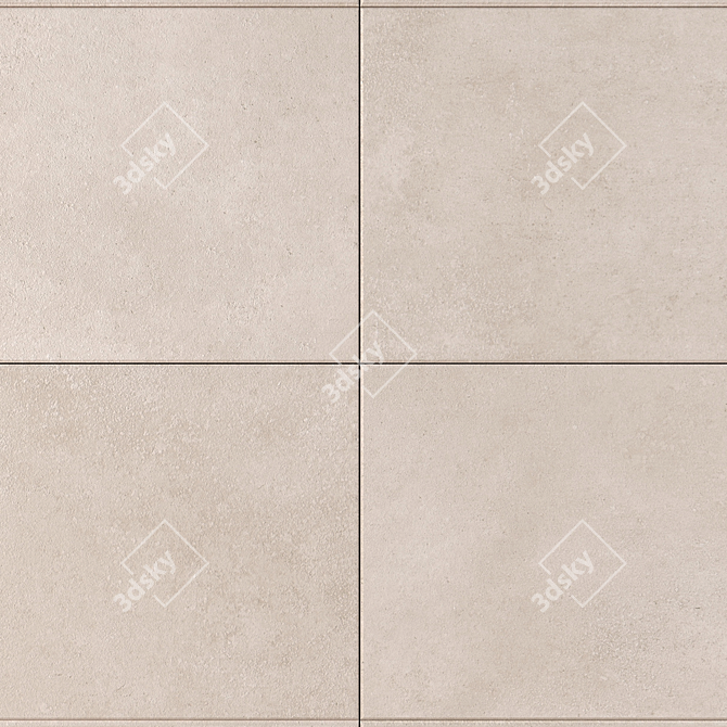 Luxurious Lupus Beige Concrete Tiles 3D model image 2