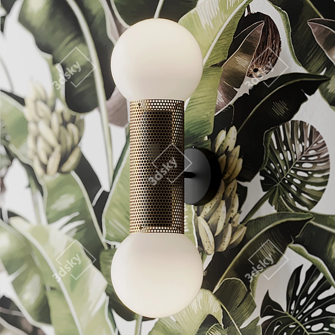 Perf Double Wall Sconce: Elegant Lighting by Jonathan Ben-Tovim 3D model image 3