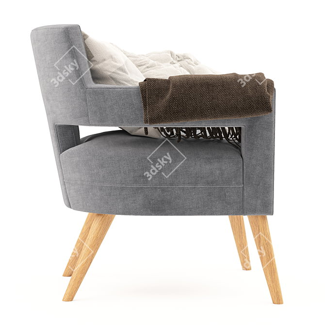 Elegant Sheer Armchair 3D model image 4