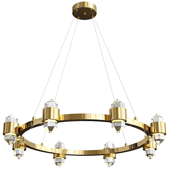 Luxury Chandelier Set-5: Elegant Lighting Collection 3D model image 5