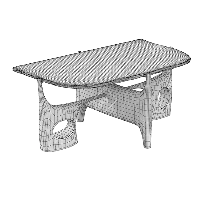 Hiquily Bronze Coffee Table 3D model image 5