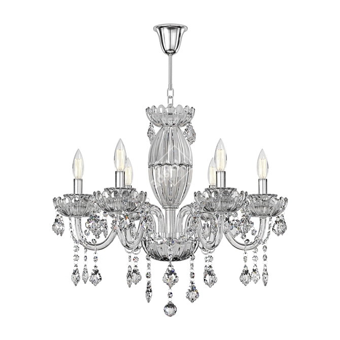 Crystal Blossom Chandelier 3D model image 1