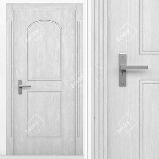 Modern Steel Door 01 3D model image 1