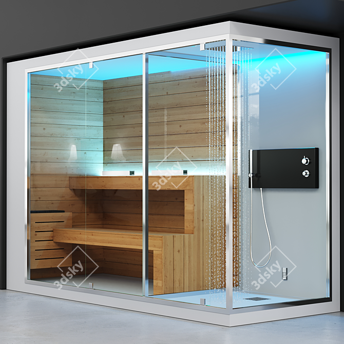 Luxury Sauna & Hammam: Embrace the Ethos of Relaxation 3D model image 1