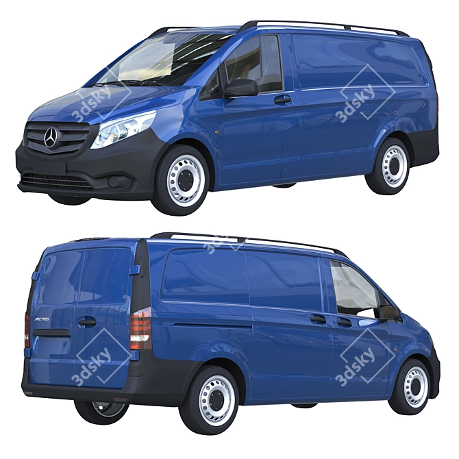 2016 Mercedes Benz Metris Van: Full Size, Ready for Rendering 3D model image 1