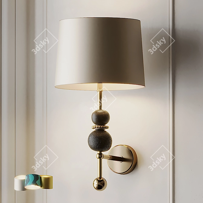 Elegant Chelsea Wall Light 3D model image 1