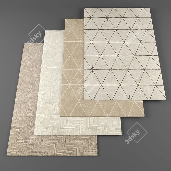 Elegant Floor Coverings: De Dimora Rugs 3D model image 1