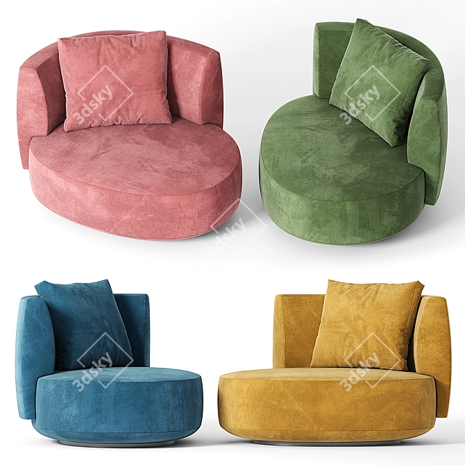 Elegant Audrey Armchair: Timeless Luxury 3D model image 1
