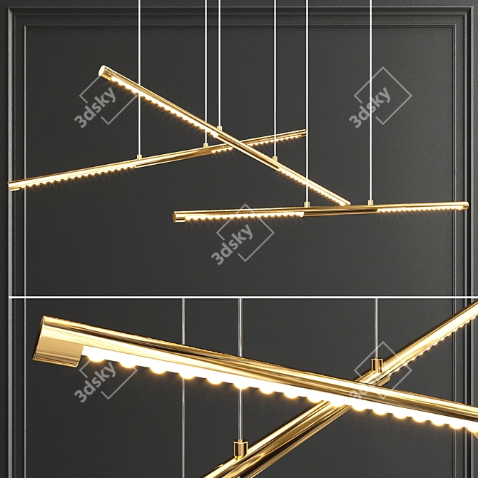 Elegant Glenna Chandelier 3D model image 1