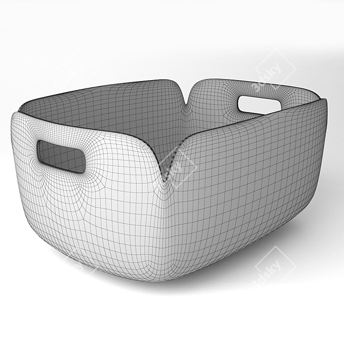 Muuto Restored Basket - Stylish and Functional Storage 3D model image 3