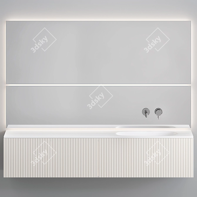  Sleek and Stylish Binario 12 Vanity 3D model image 1