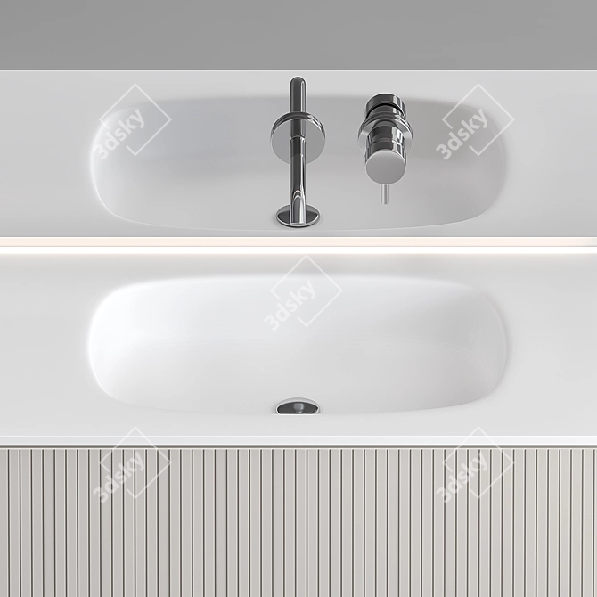 Sleek and Stylish Binario 12 Vanity 3D model image 2