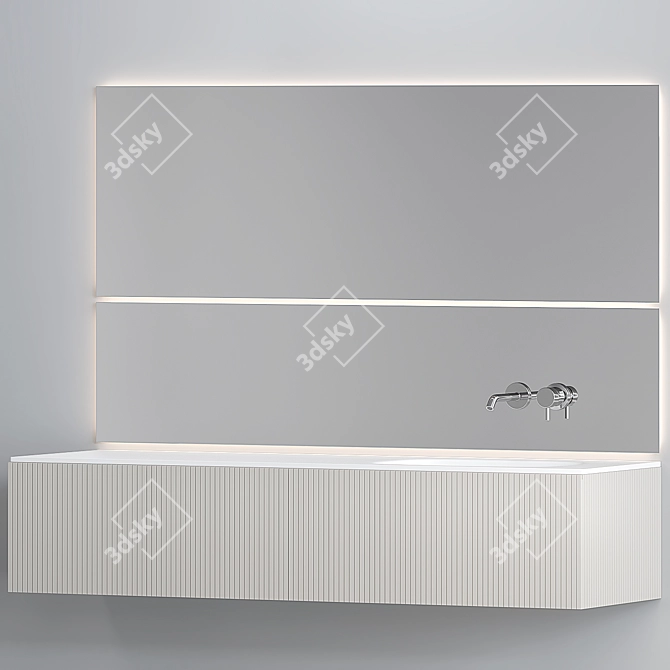  Sleek and Stylish Binario 12 Vanity 3D model image 4