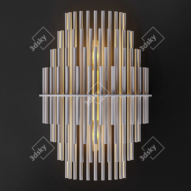 Vintage Bronze Wall Sconce 3D model image 2