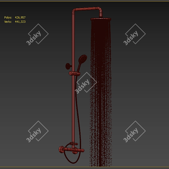 Dual Function Shower Faucet 3D model image 3