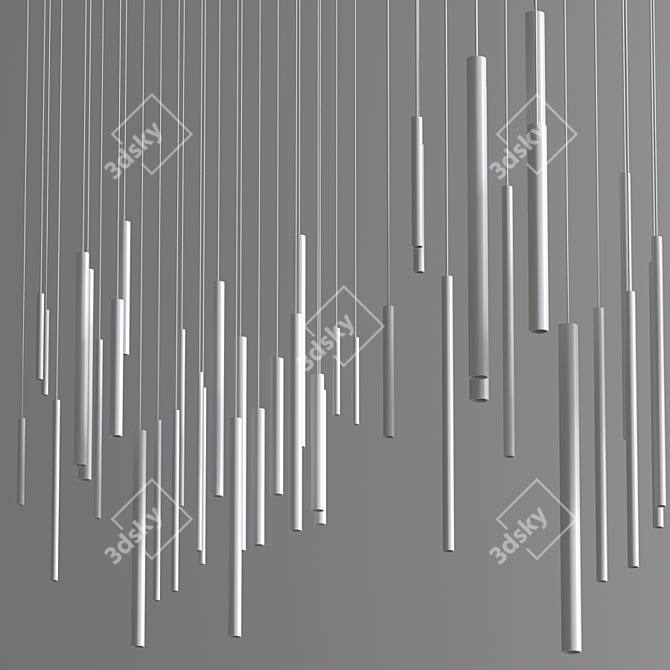 Eurofase Santana: Sleek Ceiling Light 3D model image 2
