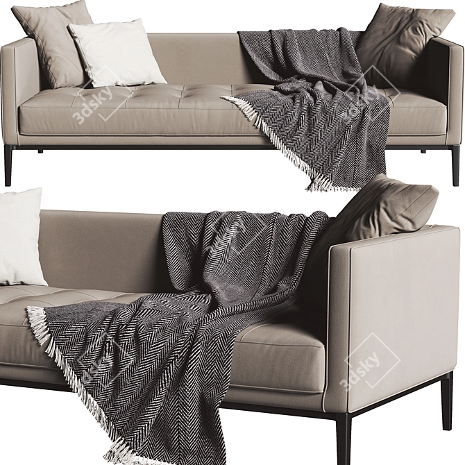 Sleek Maxalto Simpliciter Sofa 3D model image 5